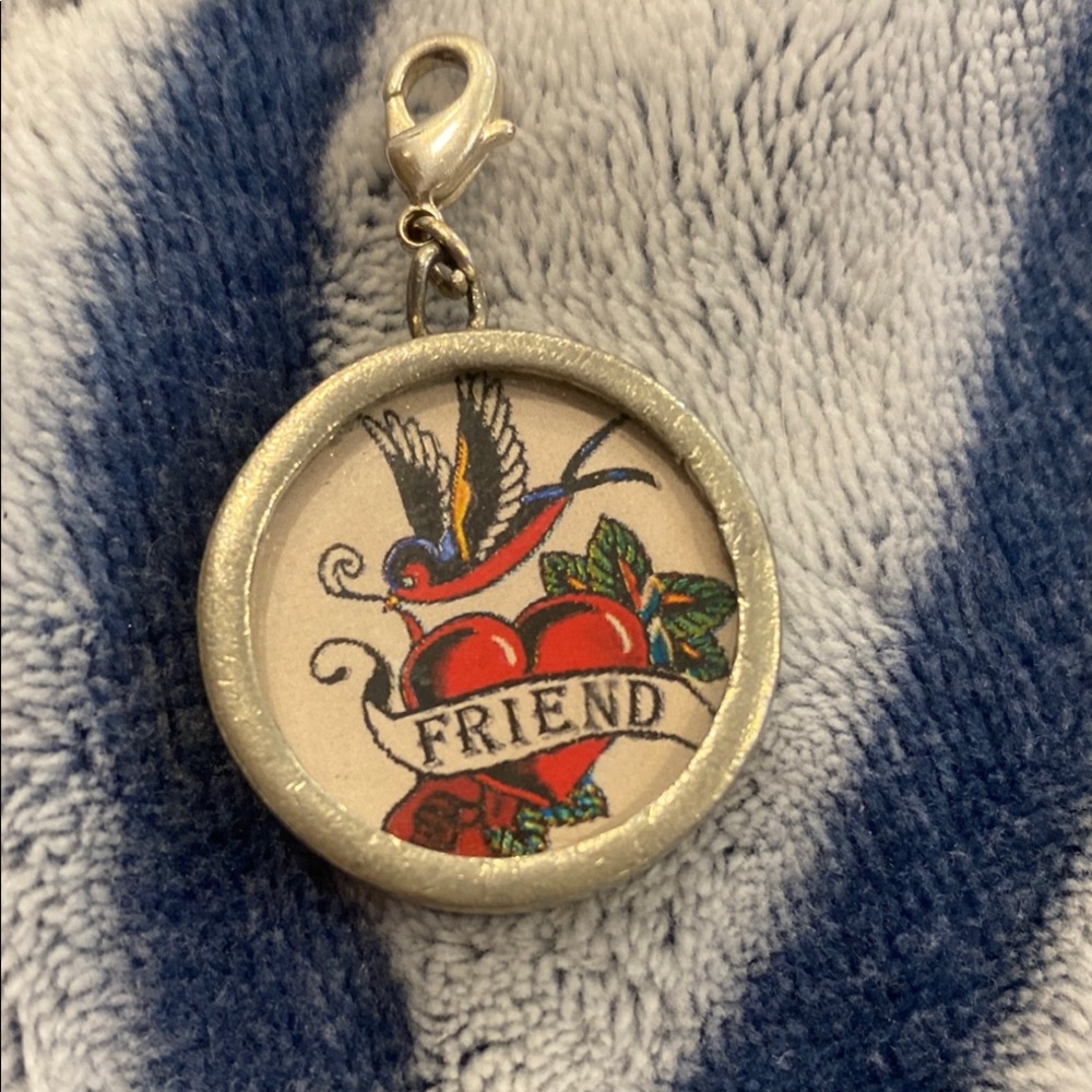 Friendship Heart Pendant with Bird Design